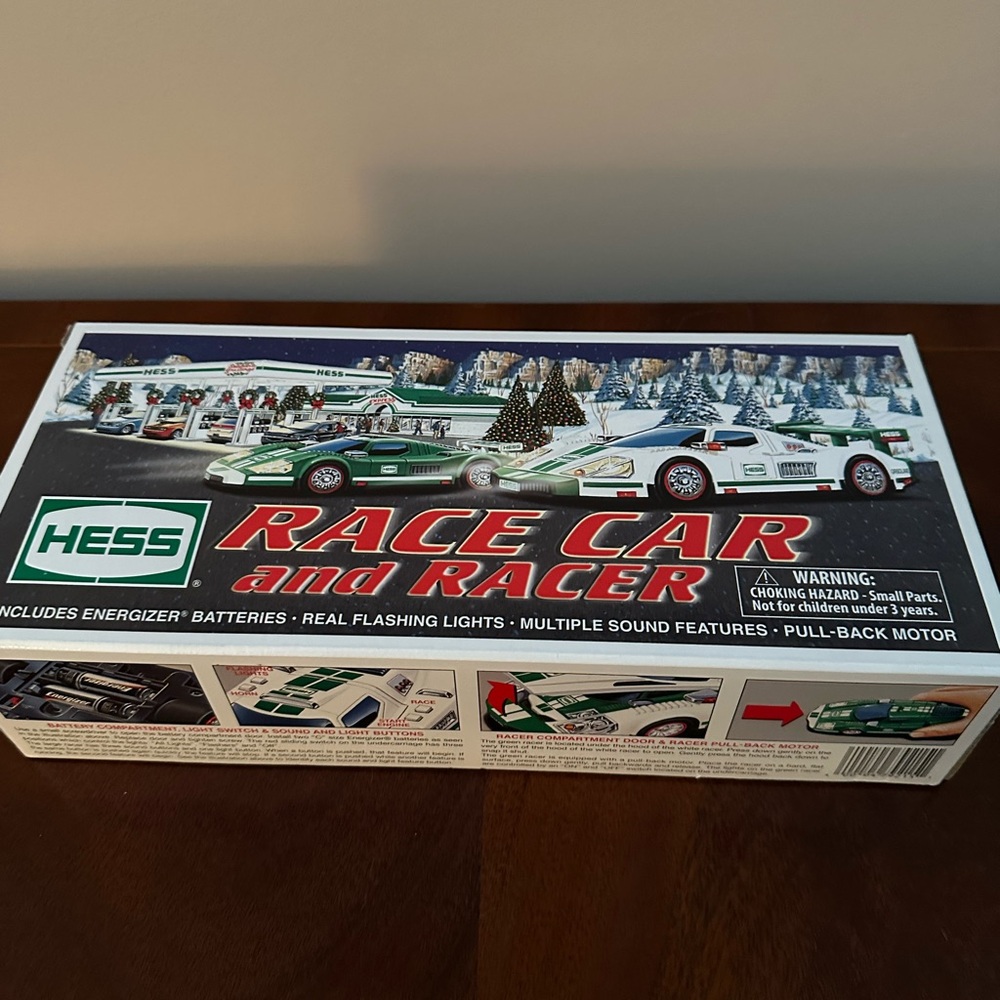 Green and White Race Car and Racer Toy